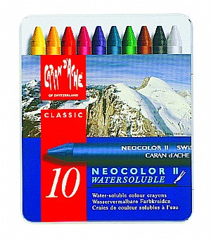 �� 10 ���� ����� ��� - NEOCOLOR 2 Watersoluble- ���� ����� Carandache