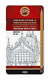 סט 12 עפרונות רישום 5H-5B סט 12 עפרונות רישום 5H-5B