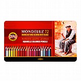 סט 72 עפרונות אקוורל KOH-I-NOOR קופסת מתכת סט 72 עפרונות אקוורל KOH-I-NOOR קופסת מתכת