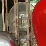 בלון הליום ליום האהבה - בלון שקוף עם פצפוצי כסף בלון הליום ליום האהבה - בלון שקוף עם פצפוצי כסף