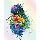 הדבקת אבני שיבוץ יהלומים על בד קנבס-ציפור קשת 22X27 ס"מ הדבקת אבני שיבוץ יהלומים על בד קנבס-ציפור קשת 22X27 ס"מ