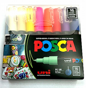 �� 16 ������ ��� ����� uni POSCA- PC-1MR