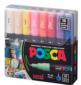 �� 16 ������ ��� ����� uni POSCA- PC-1M