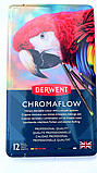 סט 12 עפרונות צבעוניים דרוונט Derwent Chromaflow Pencils סט 12 עפרונות צבעוניים דרוונט Derwent Chromaflow Pencils