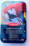 סט 36 עפרונות צבעוניים דרוונט Derwent Chromaflow Pencils סט 36 עפרונות צבעוניים דרוונט Derwent Chromaflow Pencils
