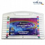 סט 48 טושים אקרילים מיני ראש עגול - Renaissance סט 48 טושים אקרילים מיני ראש עגול - Renaissance