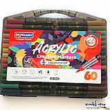 סט 60 טושים אקרילים ראש מכחול -Sky Glory סט 60 טושים אקרילים ראש מכחול -Sky Glory